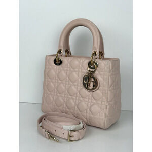 Dior Lady Dior Bag Medium in a Powder Pink Cannage Lambskin Leather 2016 U2